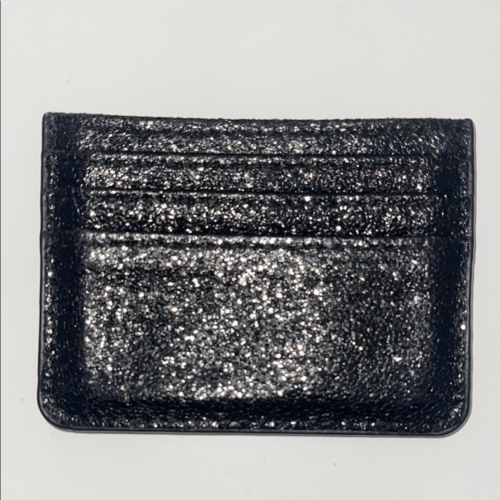 J Brand Black and Silver Key Card Holder Sleek Design
